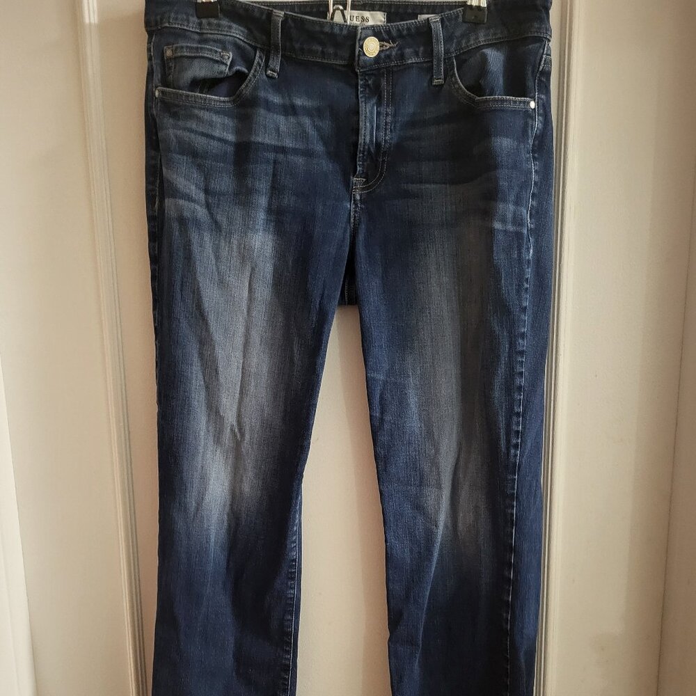 Guess Women's Boot Cut Jeans in Dark Blue Wash